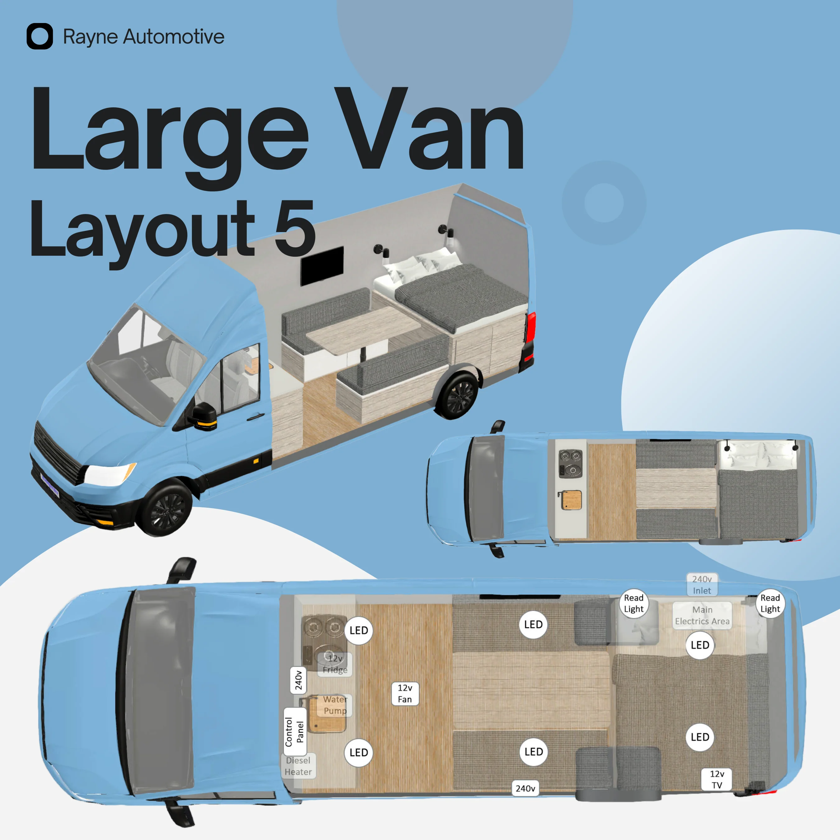 Campervan Electrics Starter Pack for Large Van Electric Cooking On-Grid Power Boards - Image 6