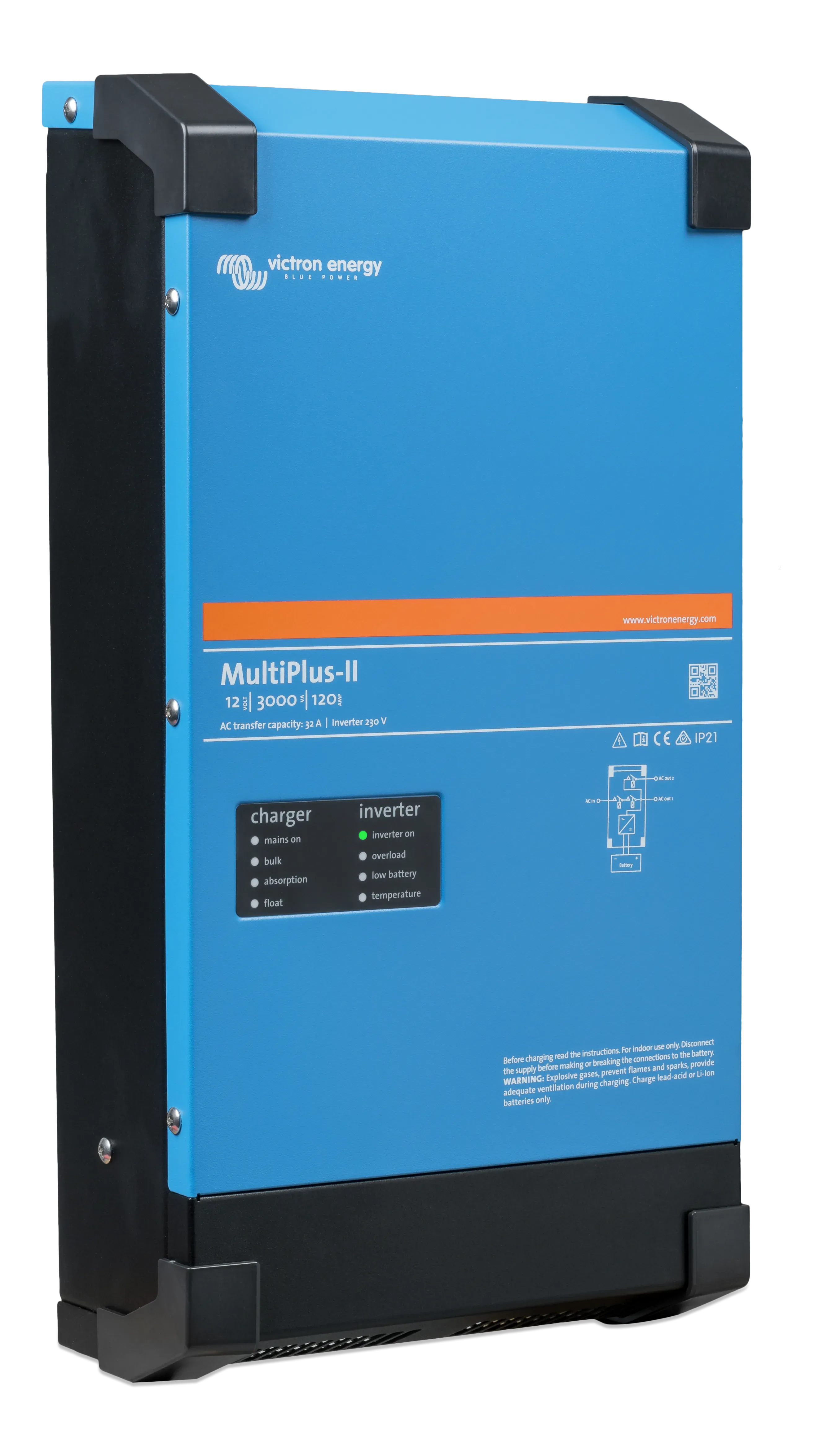 Victron Multiplus II 12V-230V 3000Va - With leads, battery switches and programmed charger. - Image 3