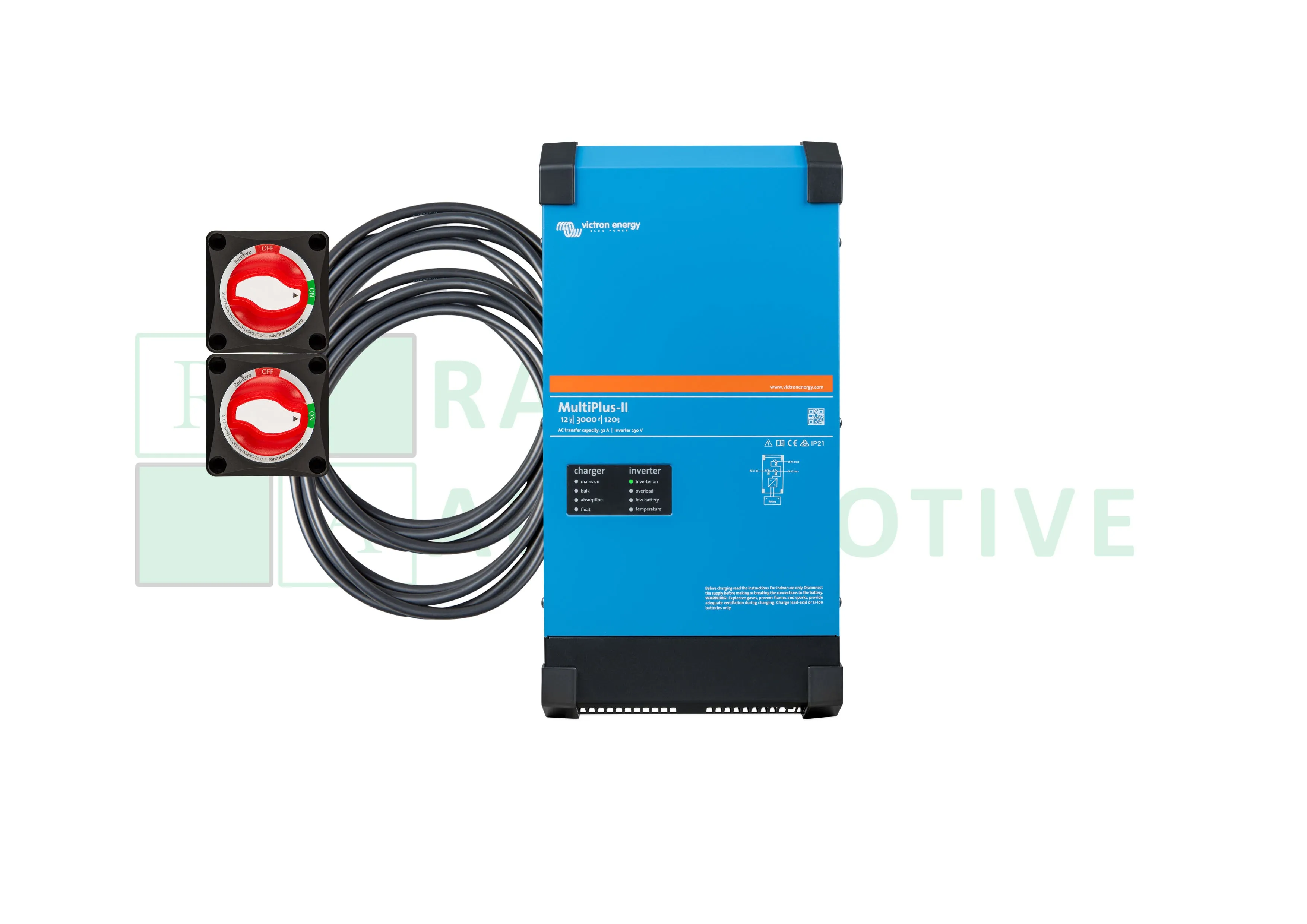 Victron Multiplus II 12V-230V 3000Va - With leads, battery switches and programmed charger. - Image 4